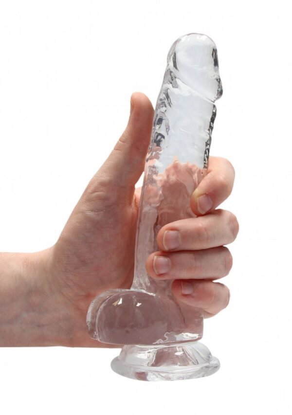 REALROCK - REALISTIC DILDO WITH BALLS CLEAR 17CM - Image 2