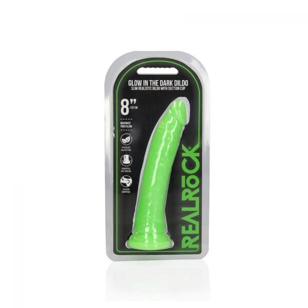 REALROCK GLOW IN THE DARK - REALISTIC DILDO 22 CM GREEN - Image 4