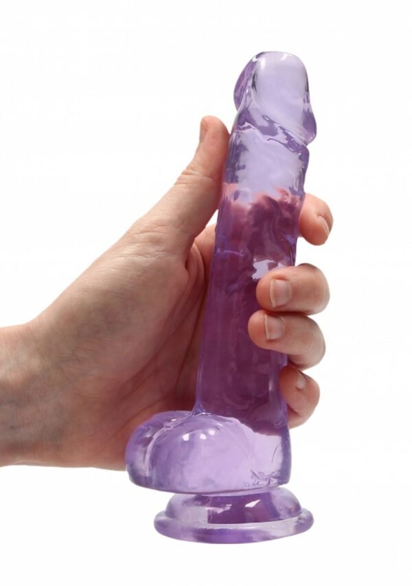 REALROCK - REALISTIC DILDO WITH BALLS PURPLE 18 CM - Image 2