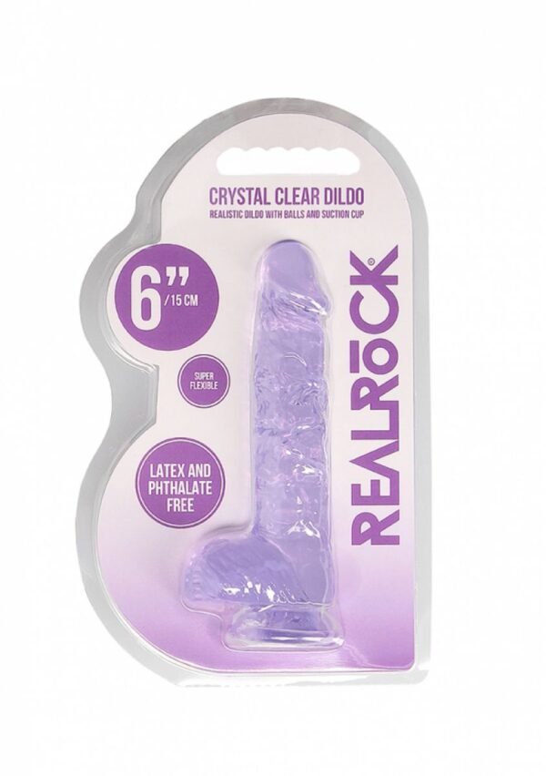 REALROCK - REALISTIC DILDO WITH BALLS PURPLE 15 CM - Image 4